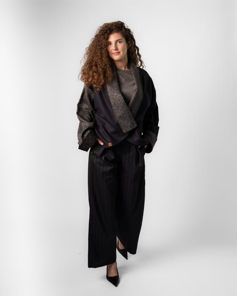 Kratki Upcycled Kimono Sako Midnight Mosaic